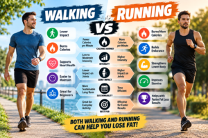 Walking and running calorie burning comparison for sustainable fat loss