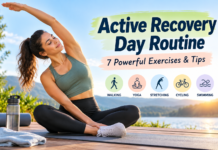 Active Recovery Day Routine: 7 Powerful Exercises & Tips Active Recovery Day Routine with gentle stretching and walking exercises for muscle recovery