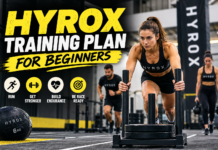 HYROX Training Plan for Beginners: 8 Powerful Weekly Tips HYROX Training Plan for Beginners with functional fitness and running exercises